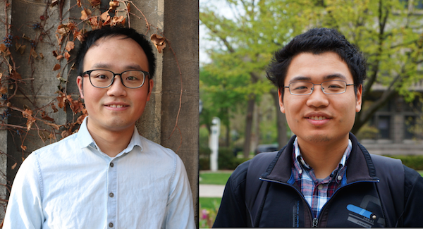Pengfei Ji (PhD '18) and Yuanwen Jiang (PhD '18) win awards